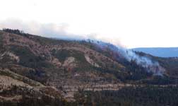 Tahoe Donner Fire above Donner Lake (Click for a larger version)